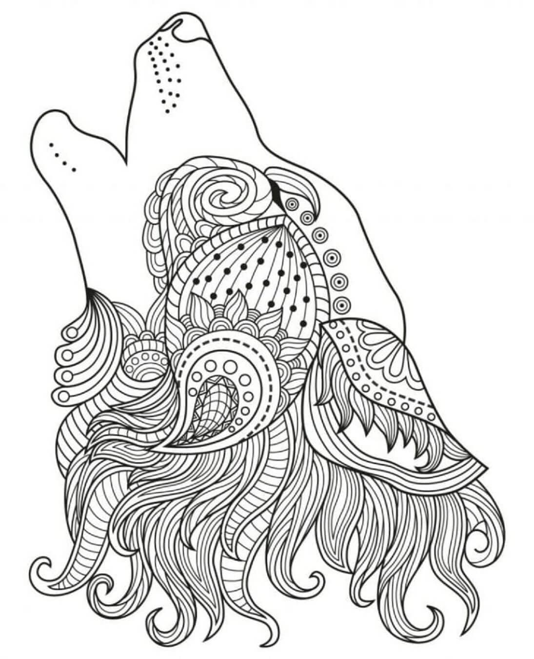 Mandalas Loup 39